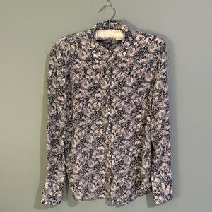 Club Monaco Floral Silk Blouse